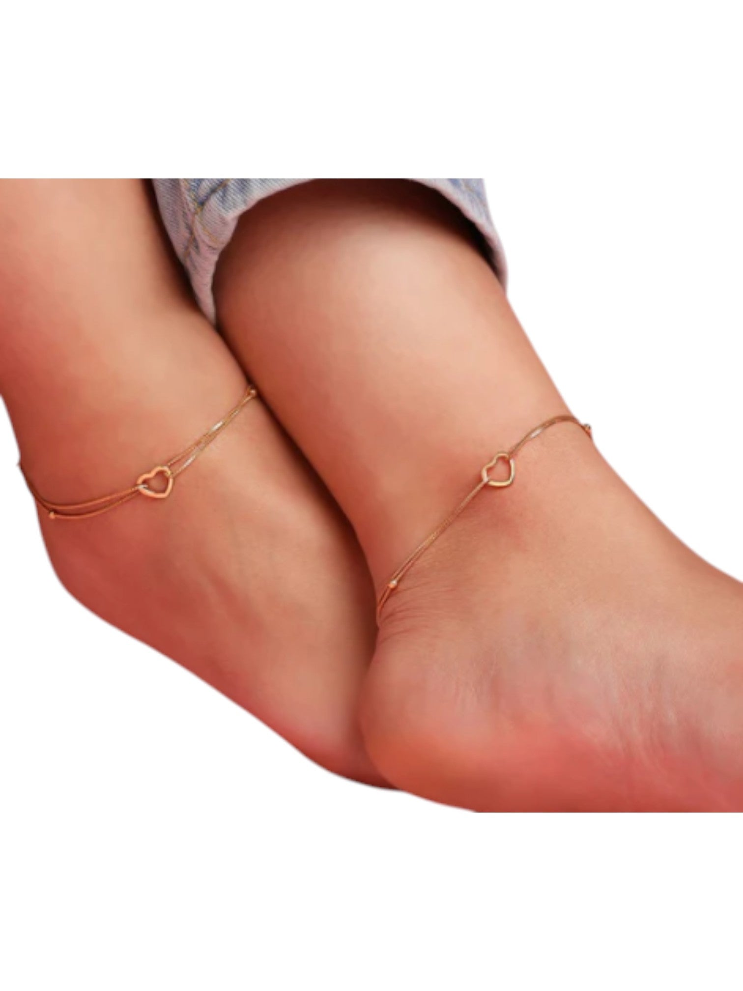 Dainty Silver Heart 925 Silver Anklets By Kesardeep Impex For Women